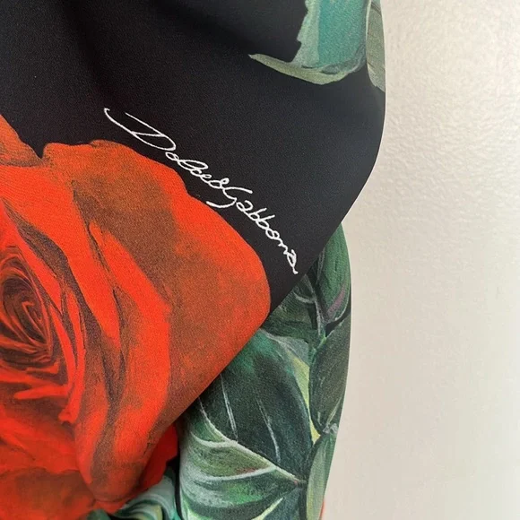Dolce & Gabbana Rose Print Dress - Picture 2 of 6